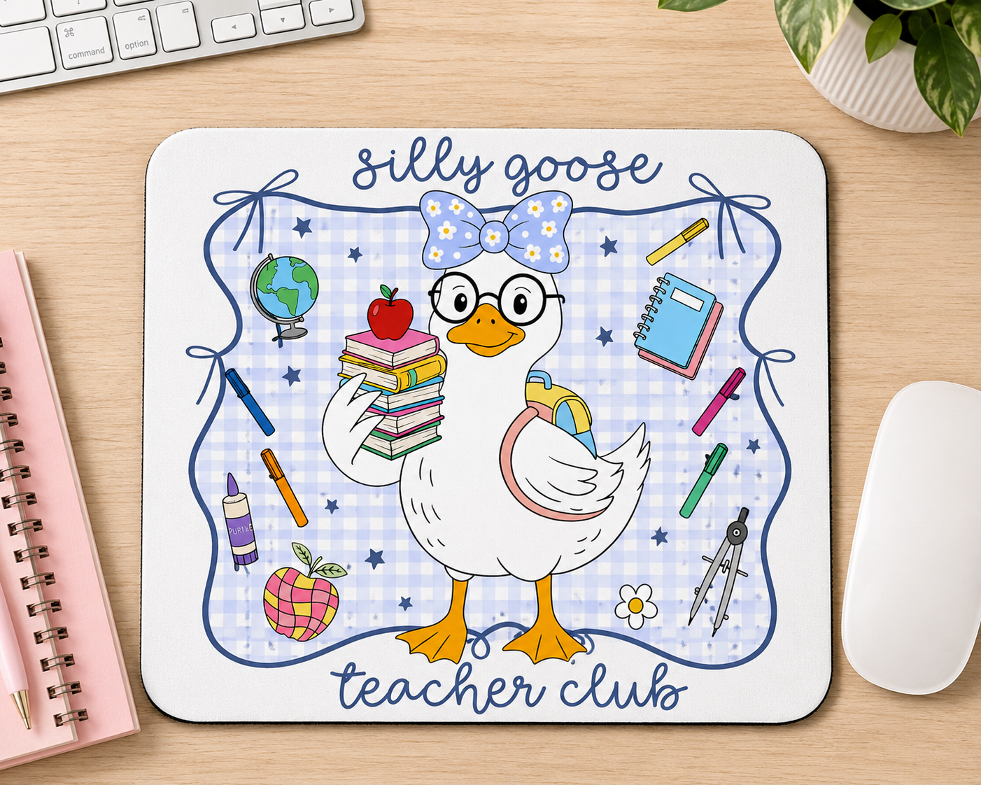 Silly Goose Teacher Club Mouse Pad